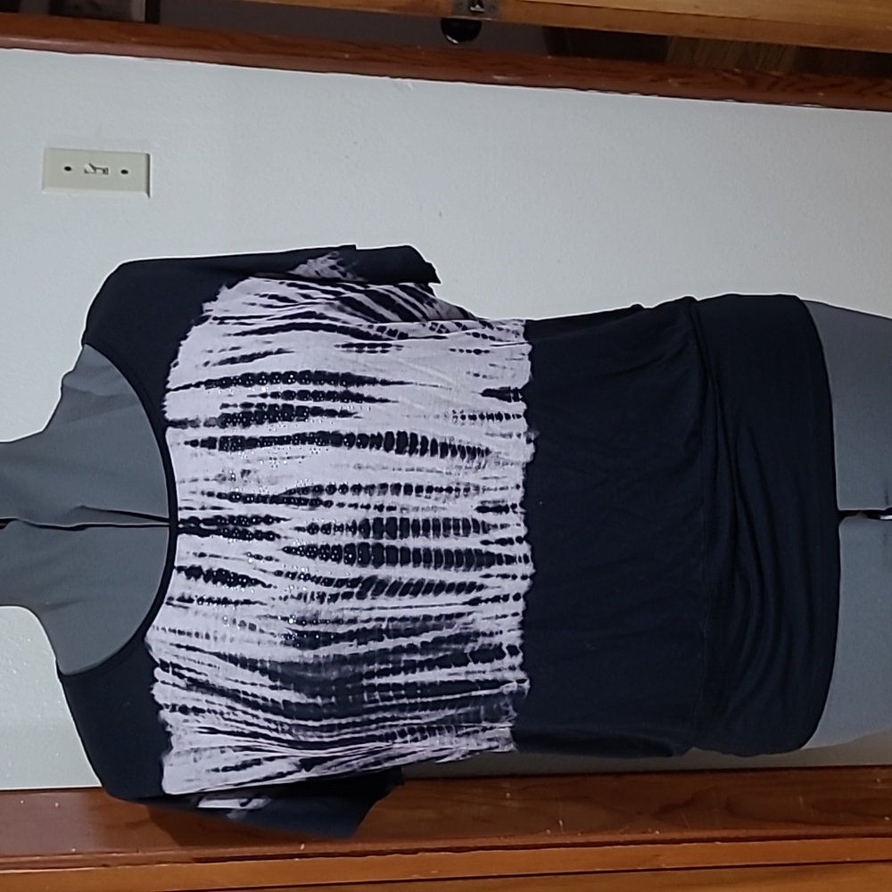 BLEU Rayon blouse short sleeve